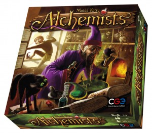 Box art of the Alchemists board game