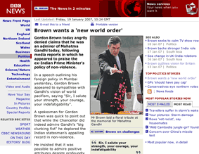 BBC News report on Gordon Brown