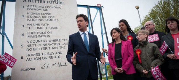 Ed Miliband stone pledges